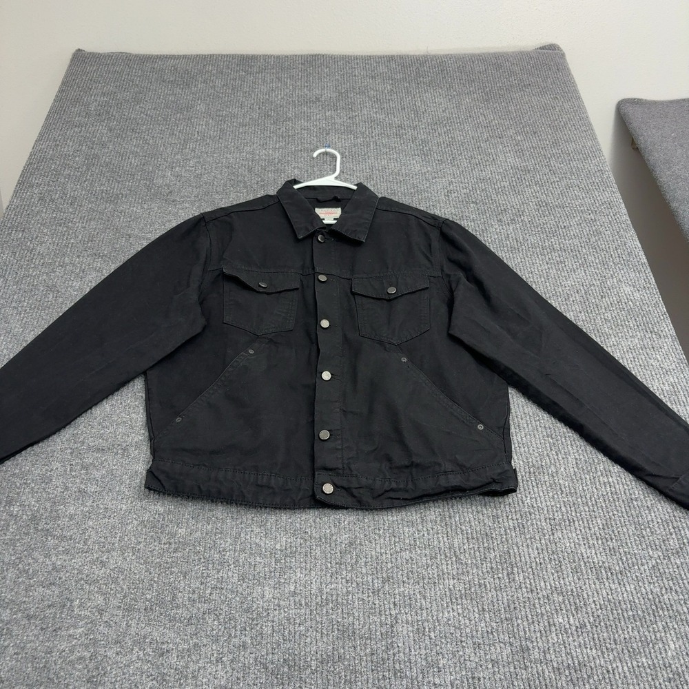 Tecovas Jacket Mens L Black Canvas Trucker Western Rugged Cowboy Style
